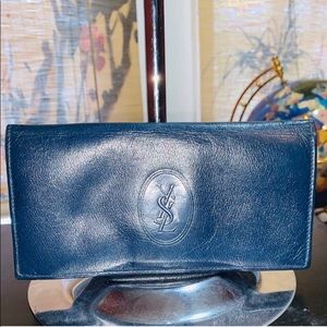 Saint Laurent Navy Belle De Jour Wallet